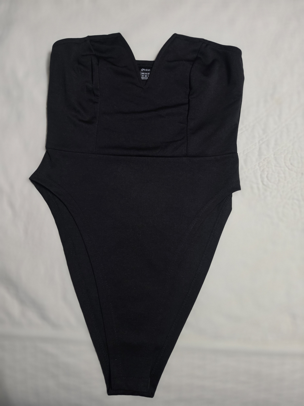 Strapless Black Sweetheart Bodysuit Jumpsuit
